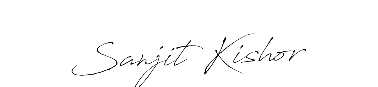 This is the best signature style for the Sanjit Kishor name. Also you like these signature font (Antro_Vectra). Mix name signature. Sanjit Kishor signature style 6 images and pictures png