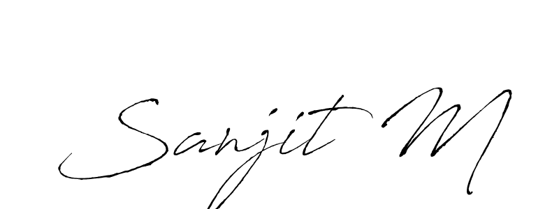 Also we have Sanjit M name is the best signature style. Create professional handwritten signature collection using Antro_Vectra autograph style. Sanjit M signature style 6 images and pictures png