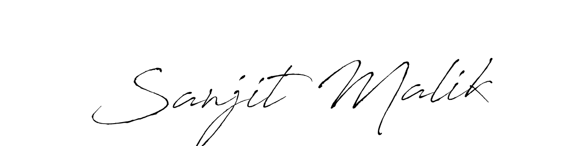 Use a signature maker to create a handwritten signature online. With this signature software, you can design (Antro_Vectra) your own signature for name Sanjit Malik. Sanjit Malik signature style 6 images and pictures png