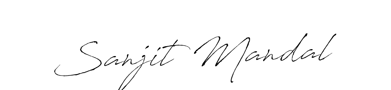 Design your own signature with our free online signature maker. With this signature software, you can create a handwritten (Antro_Vectra) signature for name Sanjit Mandal. Sanjit Mandal signature style 6 images and pictures png