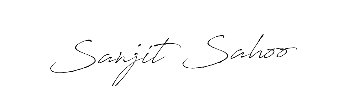 Design your own signature with our free online signature maker. With this signature software, you can create a handwritten (Antro_Vectra) signature for name Sanjit Sahoo. Sanjit Sahoo signature style 6 images and pictures png