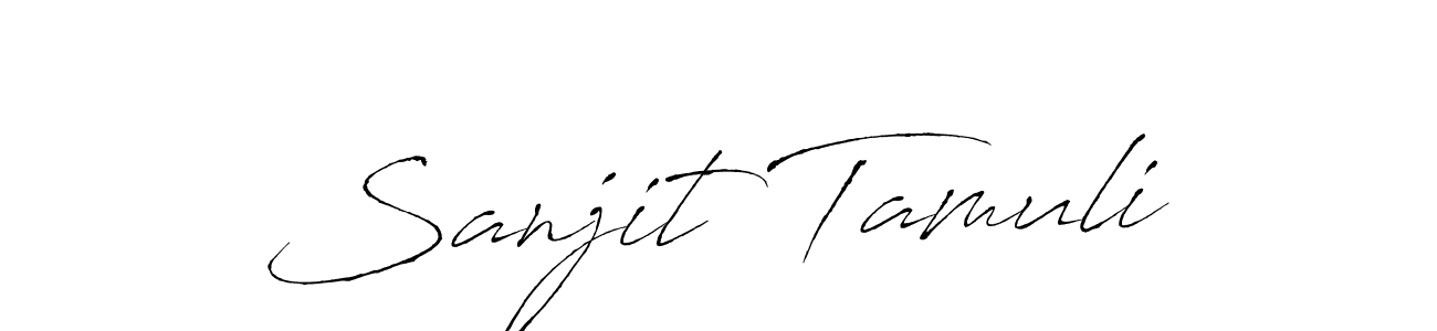 Make a beautiful signature design for name Sanjit Tamuli. With this signature (Antro_Vectra) style, you can create a handwritten signature for free. Sanjit Tamuli signature style 6 images and pictures png