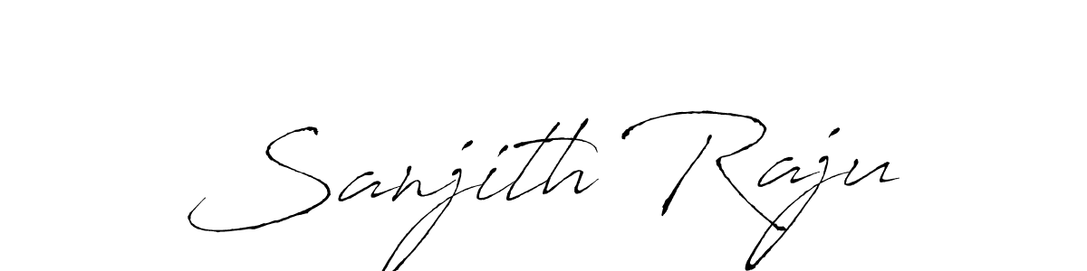 How to make Sanjith Raju signature? Antro_Vectra is a professional autograph style. Create handwritten signature for Sanjith Raju name. Sanjith Raju signature style 6 images and pictures png