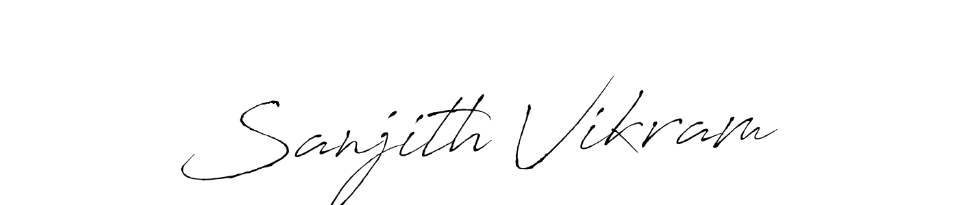 How to make Sanjith Vikram signature? Antro_Vectra is a professional autograph style. Create handwritten signature for Sanjith Vikram name. Sanjith Vikram signature style 6 images and pictures png