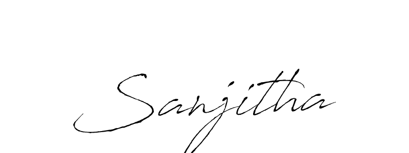 The best way (Antro_Vectra) to make a short signature is to pick only two or three words in your name. The name Sanjitha include a total of six letters. For converting this name. Sanjitha signature style 6 images and pictures png