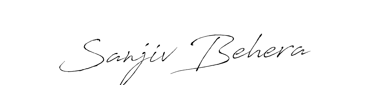 You should practise on your own different ways (Antro_Vectra) to write your name (Sanjiv Behera) in signature. don't let someone else do it for you. Sanjiv Behera signature style 6 images and pictures png