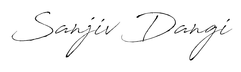 Discover how Sanjiv Dangi looks in an executive cursive font (Antro_Vectra). Perfect for legal documents, invoices, and certificates. Sanjiv Dangi signature style 6 images and pictures png