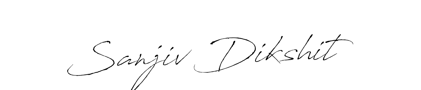 Antro_Vectra is a professional signature style that is perfect for those who want to add a touch of class to their signature. It is also a great choice for those who want to make their signature more unique. Get Sanjiv Dikshit name to fancy signature for free. Sanjiv Dikshit signature style 6 images and pictures png