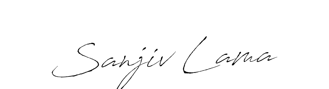 Create a beautiful signature design for name Sanjiv Lama. With this signature (Antro_Vectra) fonts, you can make a handwritten signature for free. Sanjiv Lama signature style 6 images and pictures png