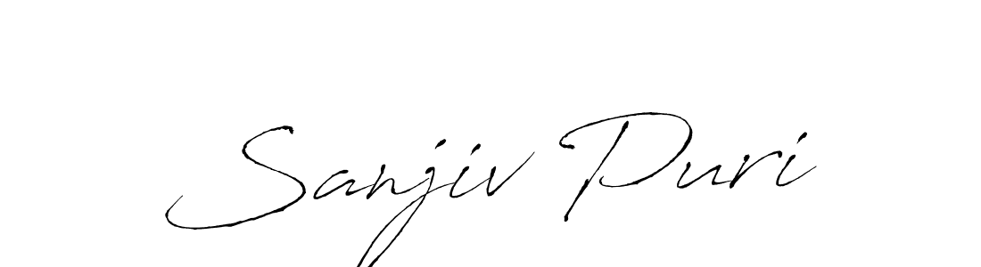 Make a beautiful signature design for name Sanjiv Puri. With this signature (Antro_Vectra) style, you can create a handwritten signature for free. Sanjiv Puri signature style 6 images and pictures png