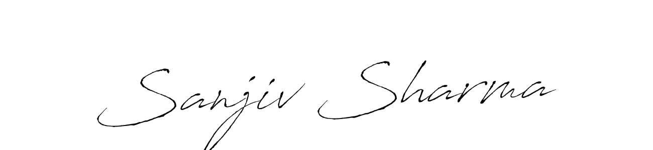 Create a beautiful signature design for name Sanjiv Sharma. With this signature (Antro_Vectra) fonts, you can make a handwritten signature for free. Sanjiv Sharma signature style 6 images and pictures png