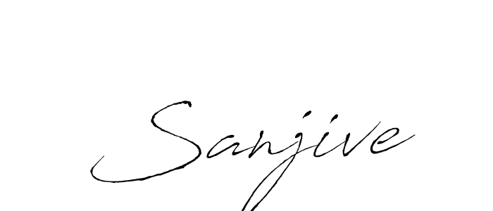 Make a beautiful signature design for name Sanjive. With this signature (Antro_Vectra) style, you can create a handwritten signature for free. Sanjive signature style 6 images and pictures png
