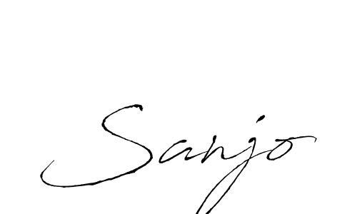 Create a beautiful signature design for name Sanjo. With this signature (Antro_Vectra) fonts, you can make a handwritten signature for free. Sanjo signature style 6 images and pictures png