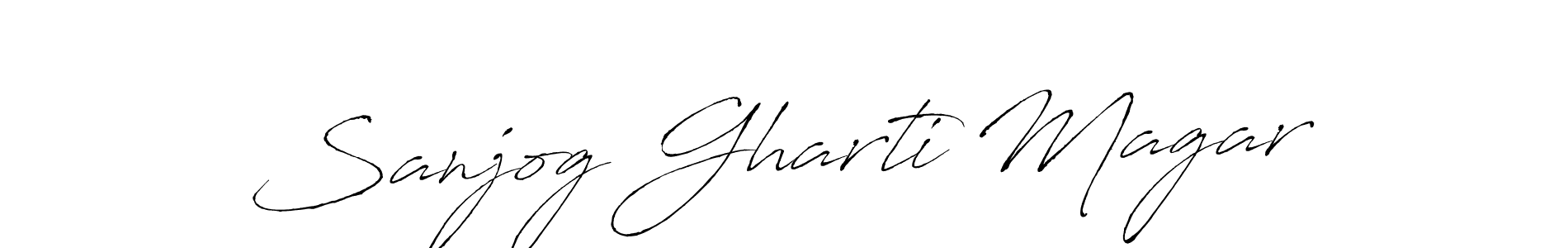 Design your own signature with our free online signature maker. With this signature software, you can create a handwritten (Antro_Vectra) signature for name Sanjog Gharti Magar. Sanjog Gharti Magar signature style 6 images and pictures png