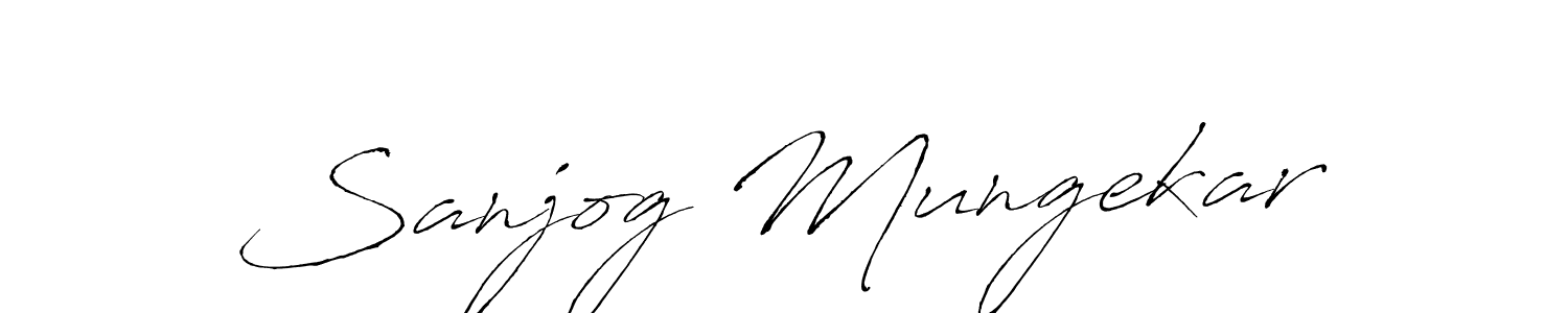 Create a beautiful signature design for name Sanjog Mungekar. With this signature (Antro_Vectra) fonts, you can make a handwritten signature for free. Sanjog Mungekar signature style 6 images and pictures png