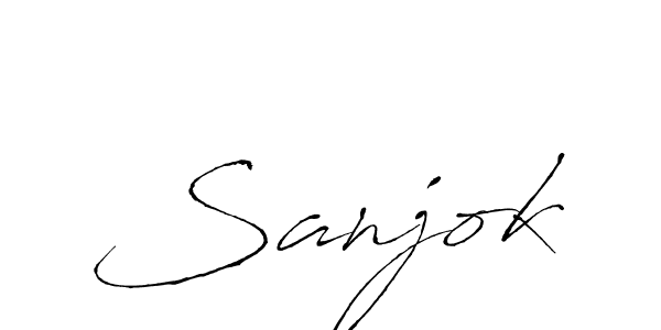 The best way (Antro_Vectra) to make a short signature is to pick only two or three words in your name. The name Sanjok include a total of six letters. For converting this name. Sanjok signature style 6 images and pictures png