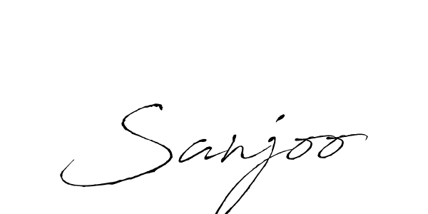 How to make Sanjoo signature? Antro_Vectra is a professional autograph style. Create handwritten signature for Sanjoo name. Sanjoo signature style 6 images and pictures png