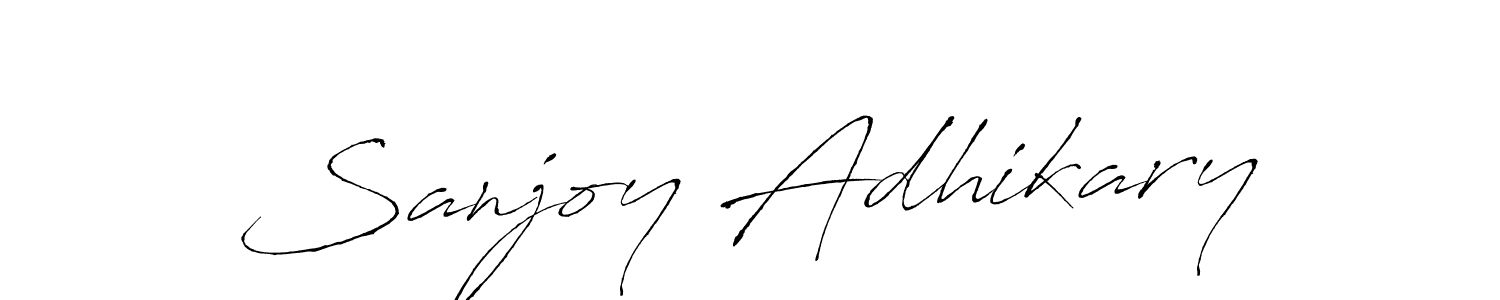 Antro_Vectra is a professional signature style that is perfect for those who want to add a touch of class to their signature. It is also a great choice for those who want to make their signature more unique. Get Sanjoy Adhikary name to fancy signature for free. Sanjoy Adhikary signature style 6 images and pictures png