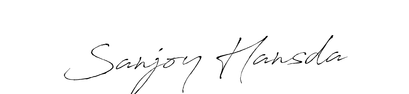 Create a beautiful signature design for name Sanjoy Hansda. With this signature (Antro_Vectra) fonts, you can make a handwritten signature for free. Sanjoy Hansda signature style 6 images and pictures png