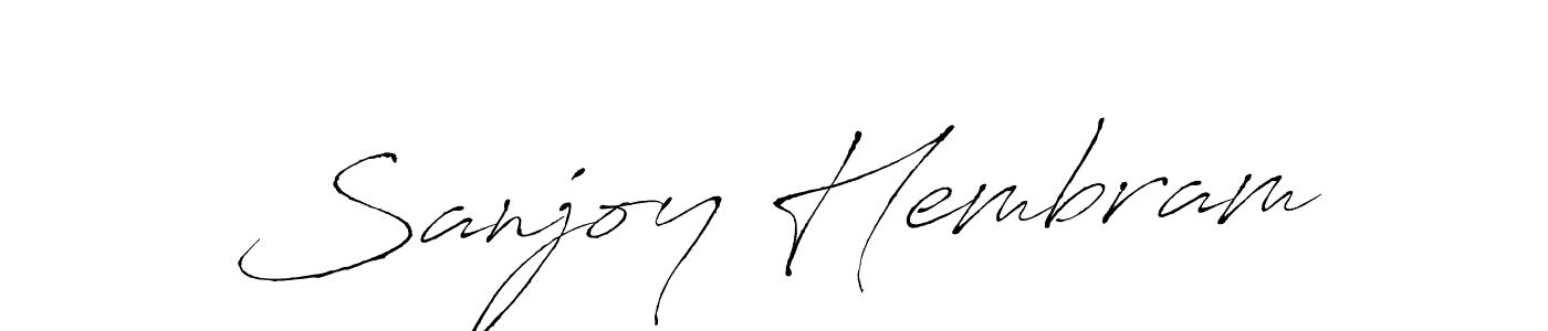 Design your own signature with our free online signature maker. With this signature software, you can create a handwritten (Antro_Vectra) signature for name Sanjoy Hembram. Sanjoy Hembram signature style 6 images and pictures png