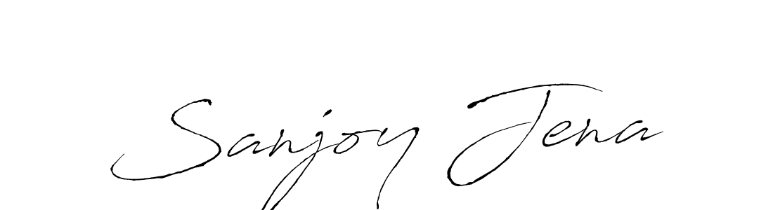 How to make Sanjoy Jena name signature. Use Antro_Vectra style for creating short signs online. This is the latest handwritten sign. Sanjoy Jena signature style 6 images and pictures png