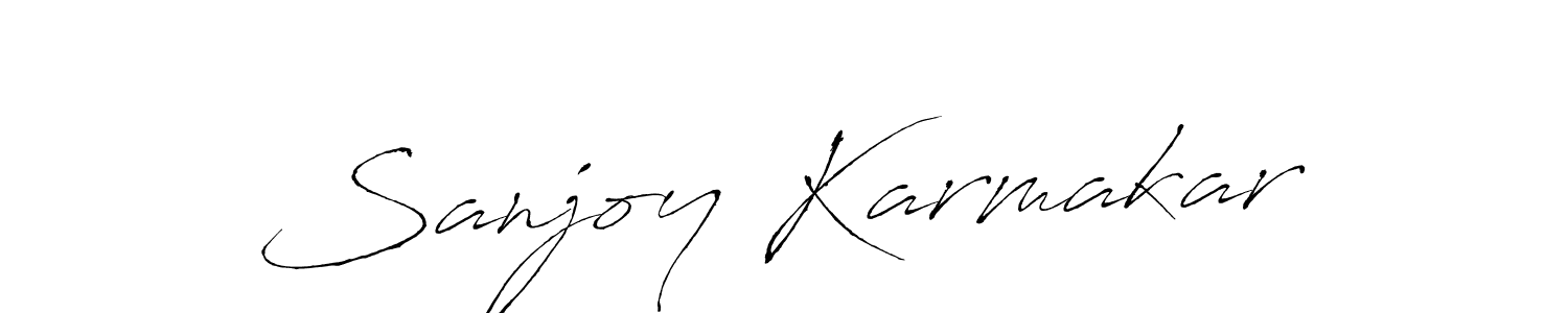 Create a beautiful signature design for name Sanjoy Karmakar. With this signature (Antro_Vectra) fonts, you can make a handwritten signature for free. Sanjoy Karmakar signature style 6 images and pictures png