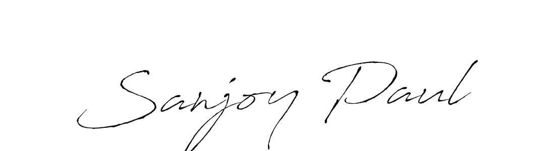 Use a signature maker to create a handwritten signature online. With this signature software, you can design (Antro_Vectra) your own signature for name Sanjoy Paul. Sanjoy Paul signature style 6 images and pictures png