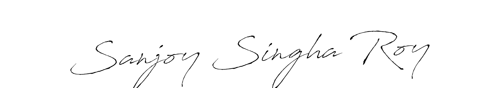 You should practise on your own different ways (Antro_Vectra) to write your name (Sanjoy Singha Roy) in signature. don't let someone else do it for you. Sanjoy Singha Roy signature style 6 images and pictures png