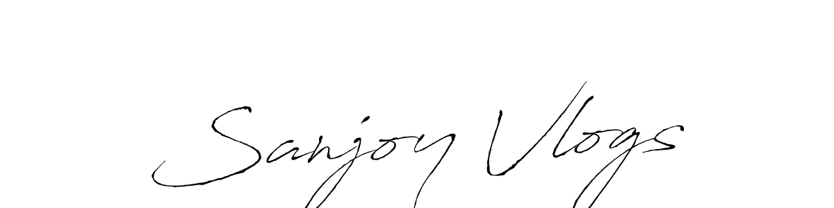 The best way (Antro_Vectra) to make a short signature is to pick only two or three words in your name. The name Sanjoy Vlogs include a total of six letters. For converting this name. Sanjoy Vlogs signature style 6 images and pictures png