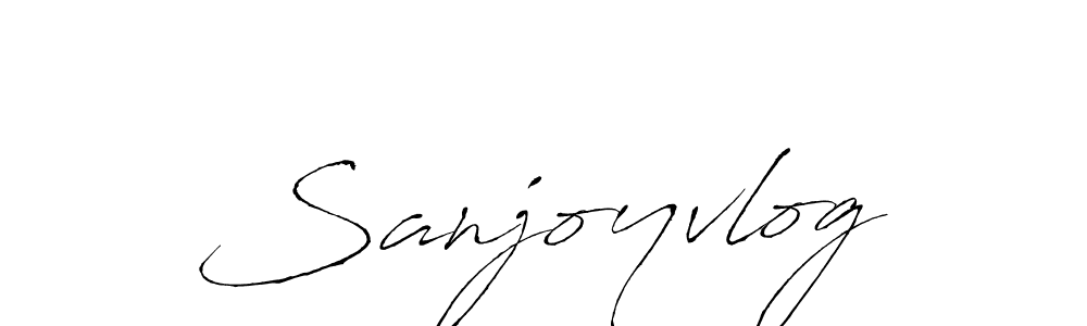 Make a beautiful signature design for name Sanjoyvlog. With this signature (Antro_Vectra) style, you can create a handwritten signature for free. Sanjoyvlog signature style 6 images and pictures png