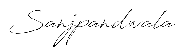 Use a signature maker to create a handwritten signature online. With this signature software, you can design (Antro_Vectra) your own signature for name Sanjpandwala. Sanjpandwala signature style 6 images and pictures png