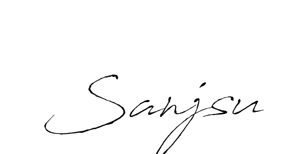 How to make Sanjsu signature? Antro_Vectra is a professional autograph style. Create handwritten signature for Sanjsu name. Sanjsu signature style 6 images and pictures png