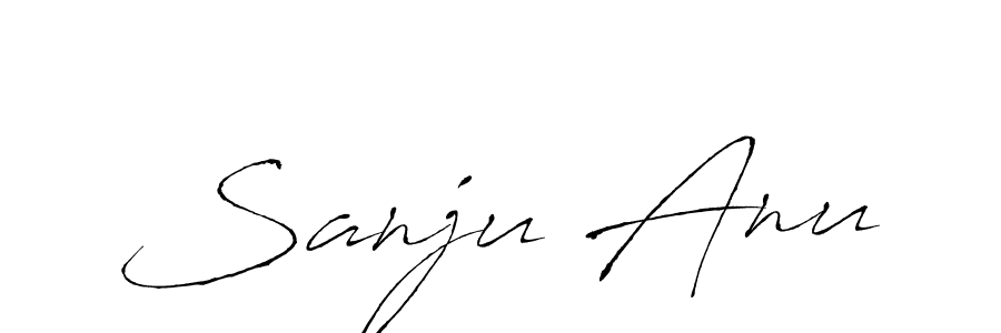 Use a signature maker to create a handwritten signature online. With this signature software, you can design (Antro_Vectra) your own signature for name Sanju Anu. Sanju Anu signature style 6 images and pictures png