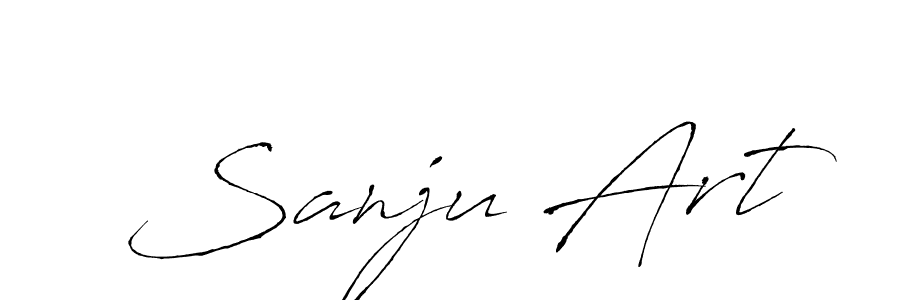 How to make Sanju Art signature? Antro_Vectra is a professional autograph style. Create handwritten signature for Sanju Art name. Sanju Art signature style 6 images and pictures png