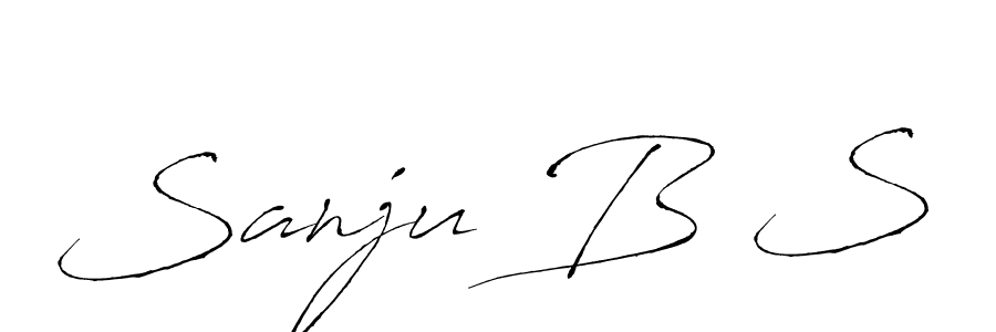 Similarly Antro_Vectra is the best handwritten signature design. Signature creator online .You can use it as an online autograph creator for name Sanju B S. Sanju B S signature style 6 images and pictures png