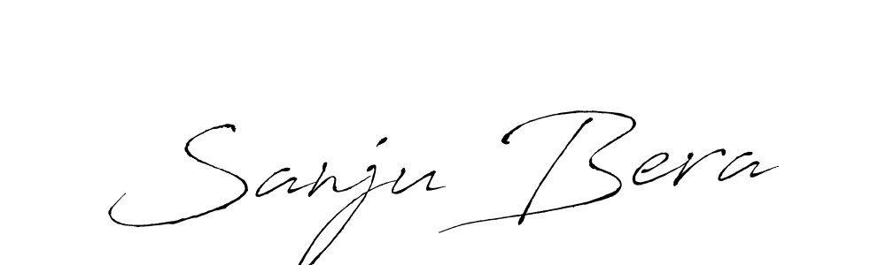 Design your own signature with our free online signature maker. With this signature software, you can create a handwritten (Antro_Vectra) signature for name Sanju Bera. Sanju Bera signature style 6 images and pictures png