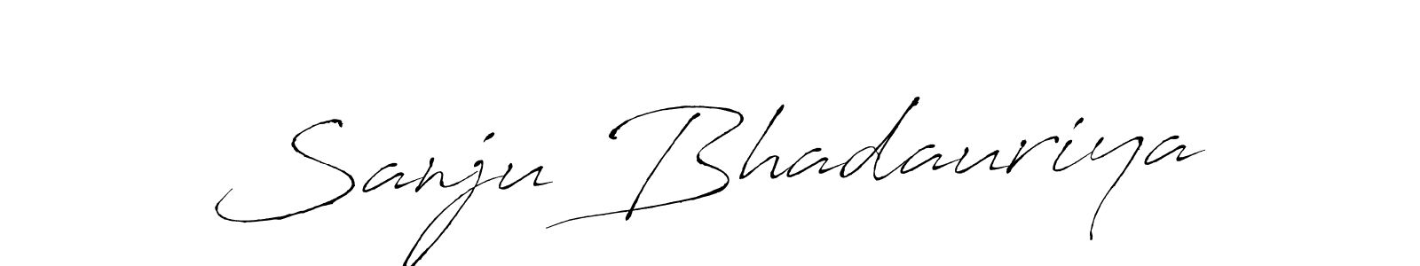 Also we have Sanju Bhadauriya name is the best signature style. Create professional handwritten signature collection using Antro_Vectra autograph style. Sanju Bhadauriya signature style 6 images and pictures png