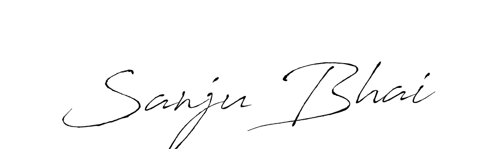 You should practise on your own different ways (Antro_Vectra) to write your name (Sanju Bhai) in signature. don't let someone else do it for you. Sanju Bhai signature style 6 images and pictures png