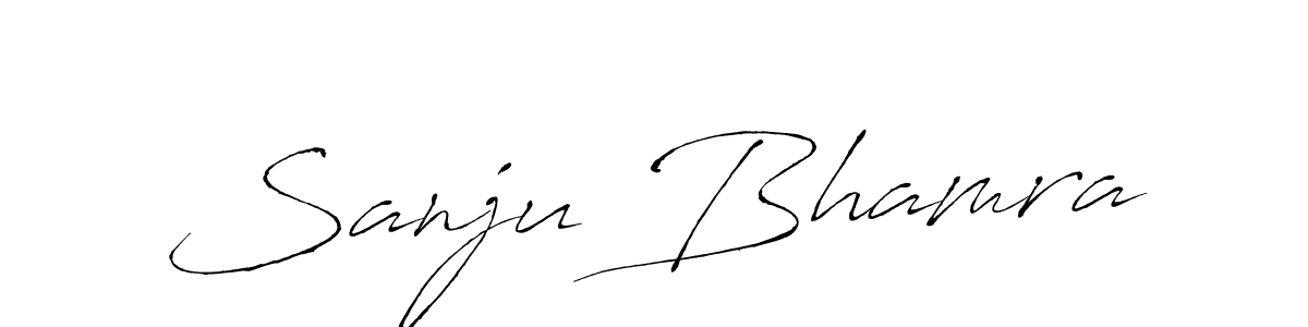 How to make Sanju Bhamra signature? Antro_Vectra is a professional autograph style. Create handwritten signature for Sanju Bhamra name. Sanju Bhamra signature style 6 images and pictures png