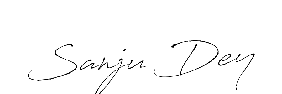 Make a beautiful signature design for name Sanju Dey. With this signature (Antro_Vectra) style, you can create a handwritten signature for free. Sanju Dey signature style 6 images and pictures png