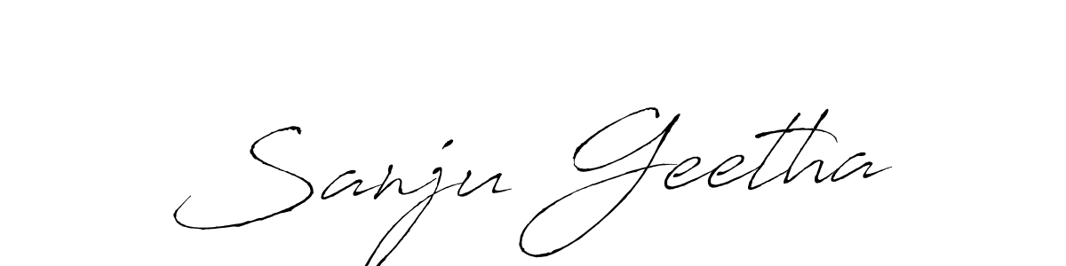 Antro_Vectra is a professional signature style that is perfect for those who want to add a touch of class to their signature. It is also a great choice for those who want to make their signature more unique. Get Sanju Geetha name to fancy signature for free. Sanju Geetha signature style 6 images and pictures png