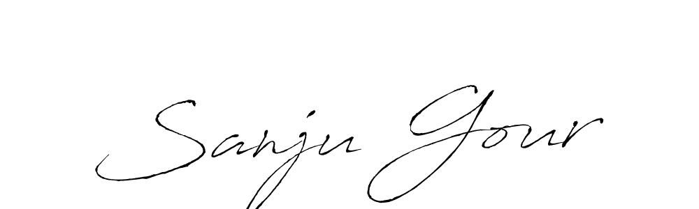 Use a signature maker to create a handwritten signature online. With this signature software, you can design (Antro_Vectra) your own signature for name Sanju Gour. Sanju Gour signature style 6 images and pictures png