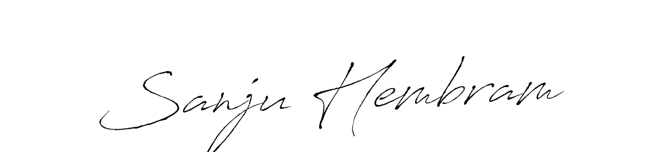 The best way (Antro_Vectra) to make a short signature is to pick only two or three words in your name. The name Sanju Hembram include a total of six letters. For converting this name. Sanju Hembram signature style 6 images and pictures png
