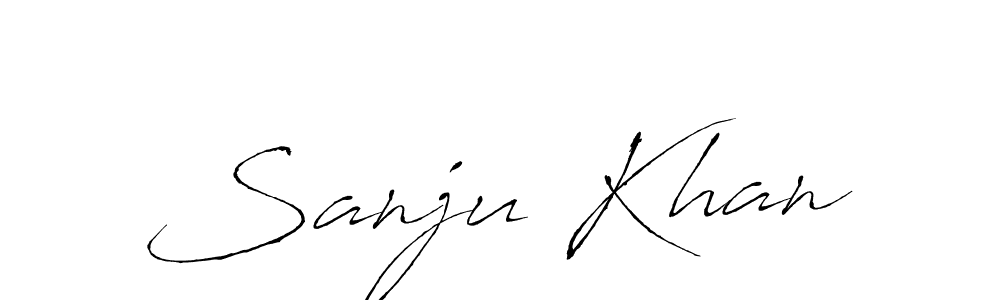 Sanju Khan stylish signature style. Best Handwritten Sign (Antro_Vectra) for my name. Handwritten Signature Collection Ideas for my name Sanju Khan. Sanju Khan signature style 6 images and pictures png