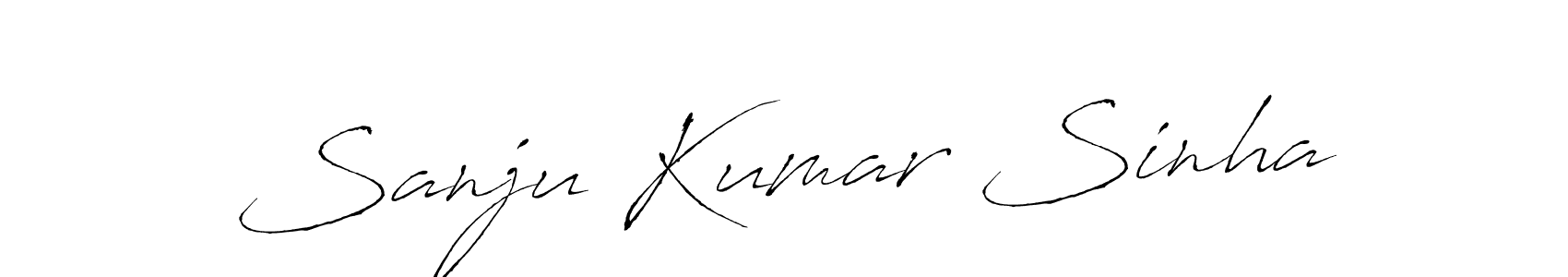 Make a beautiful signature design for name Sanju Kumar Sinha. With this signature (Antro_Vectra) style, you can create a handwritten signature for free. Sanju Kumar Sinha signature style 6 images and pictures png