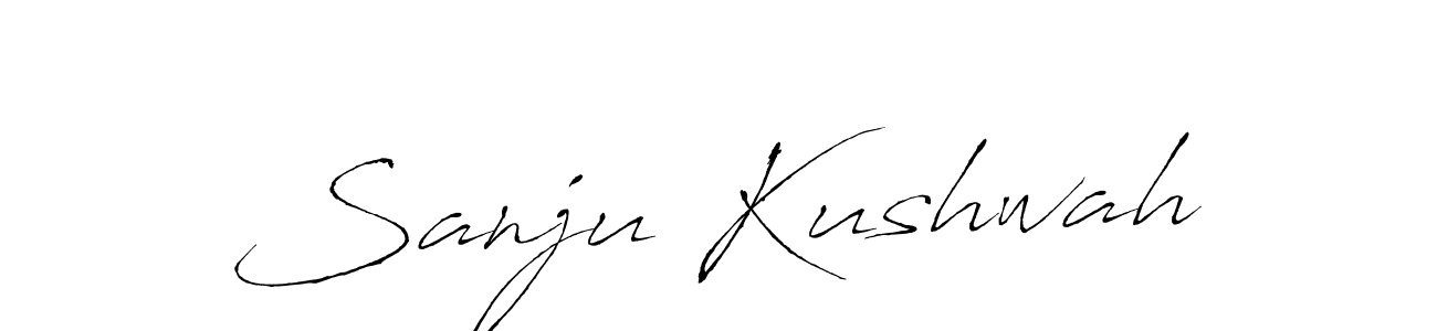 Sanju Kushwah stylish signature style. Best Handwritten Sign (Antro_Vectra) for my name. Handwritten Signature Collection Ideas for my name Sanju Kushwah. Sanju Kushwah signature style 6 images and pictures png
