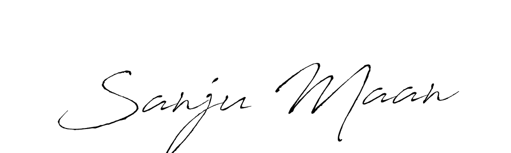 Use a signature maker to create a handwritten signature online. With this signature software, you can design (Antro_Vectra) your own signature for name Sanju Maan. Sanju Maan signature style 6 images and pictures png