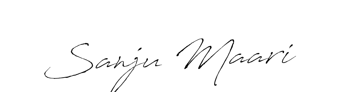 How to make Sanju Maari signature? Antro_Vectra is a professional autograph style. Create handwritten signature for Sanju Maari name. Sanju Maari signature style 6 images and pictures png