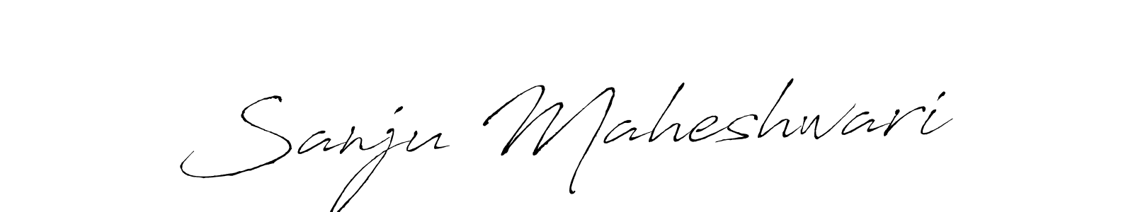 This is the best signature style for the Sanju Maheshwari name. Also you like these signature font (Antro_Vectra). Mix name signature. Sanju Maheshwari signature style 6 images and pictures png