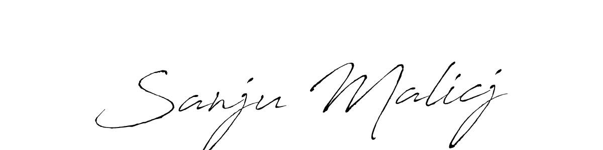 Sanju Malicj stylish signature style. Best Handwritten Sign (Antro_Vectra) for my name. Handwritten Signature Collection Ideas for my name Sanju Malicj. Sanju Malicj signature style 6 images and pictures png
